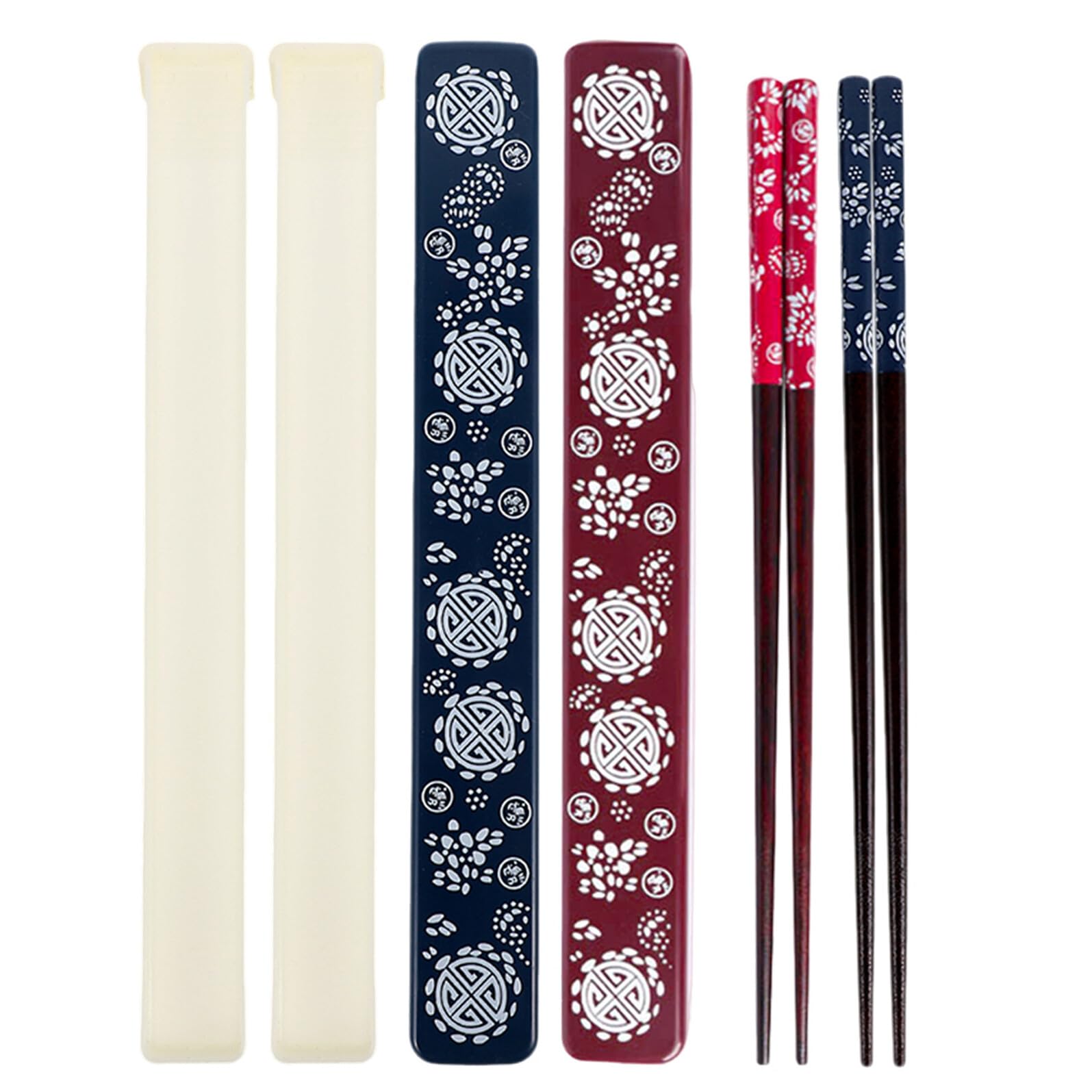 Toyvian 2 juegos Palillos Chinos Antideslizantes con Caja de Almacenamiento Portátil Cubiertos de Madera y Abs Prácticos para Hogar Viaje y Restaurante