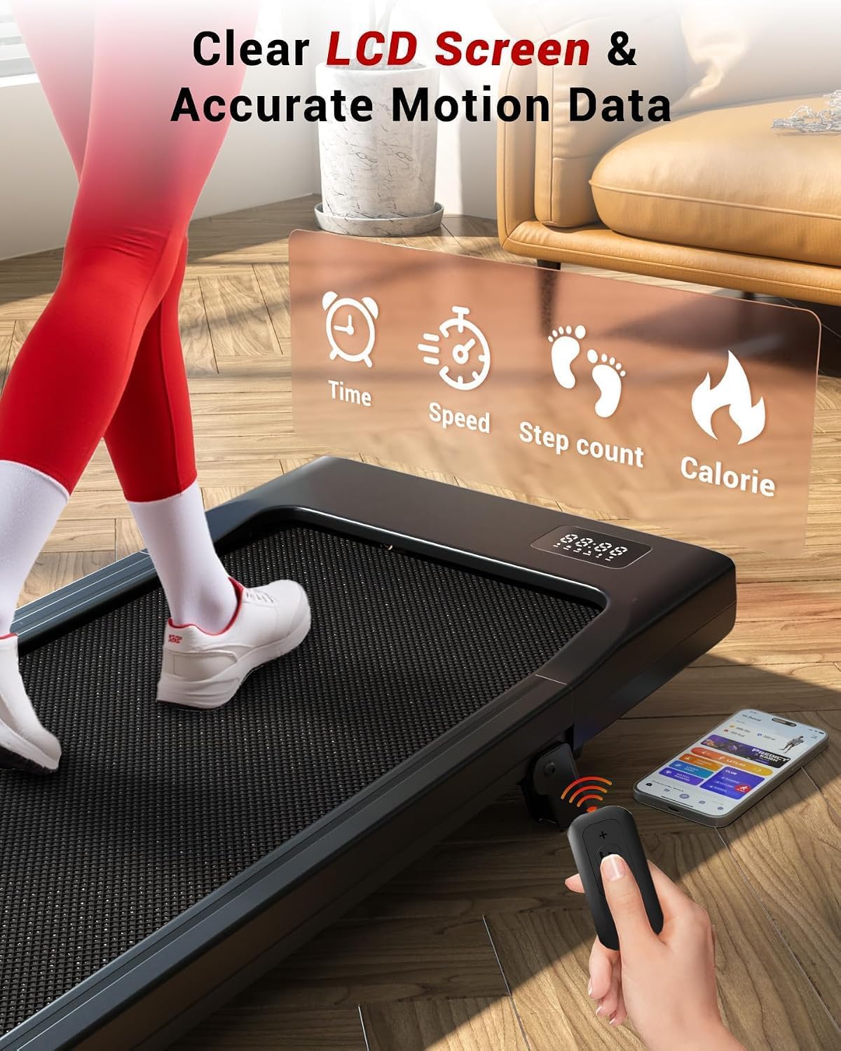 Superun Walking Pad treadmill with 6 percent incline