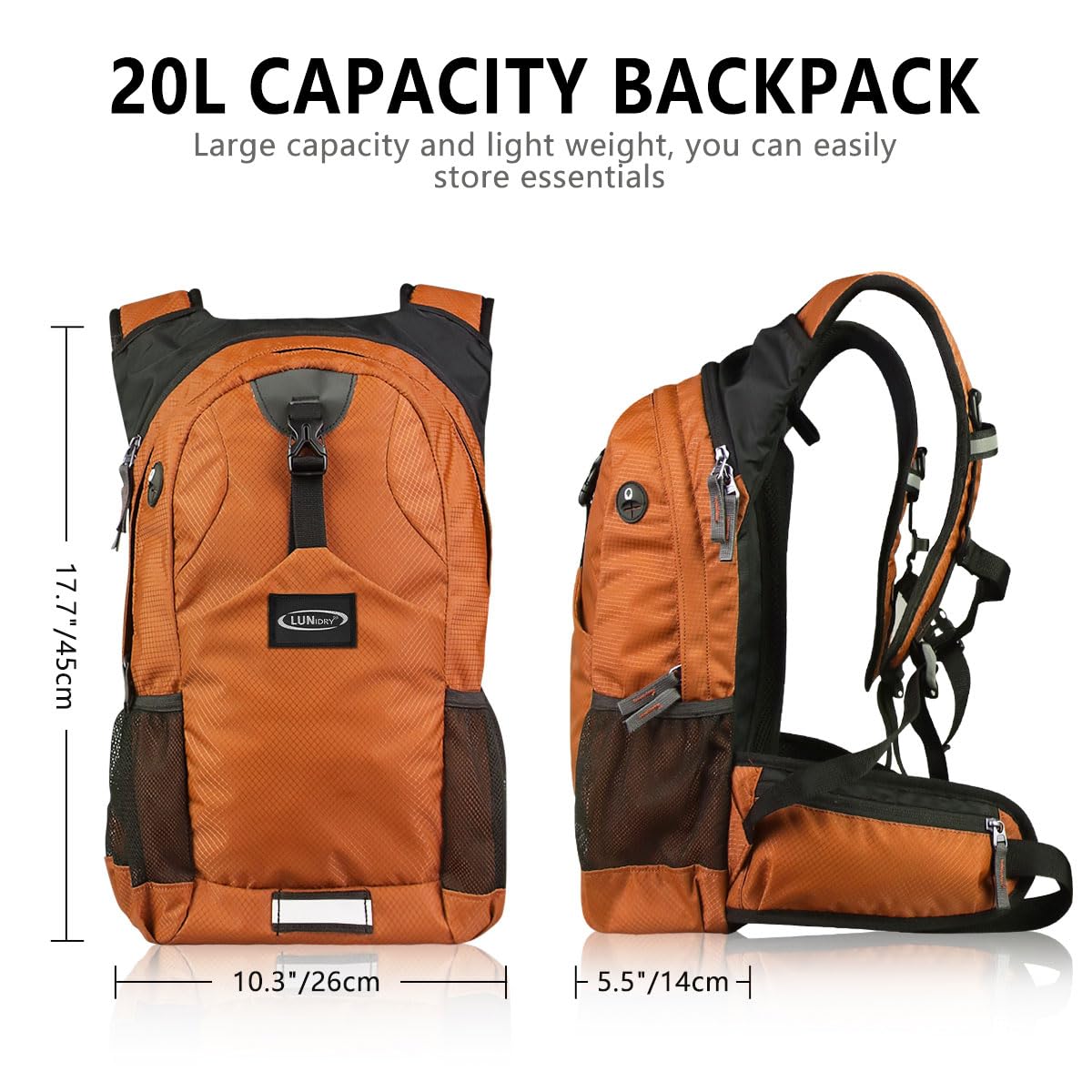 20L Mochila de Hidratación, Mochila con Bolsa de Agua 2L, Mochilas Trail Running para Correr, Ciclismo, Camping, Bicicleta Senderismo, Mochila con Sistema de Hidratación para hombresy Mujeres