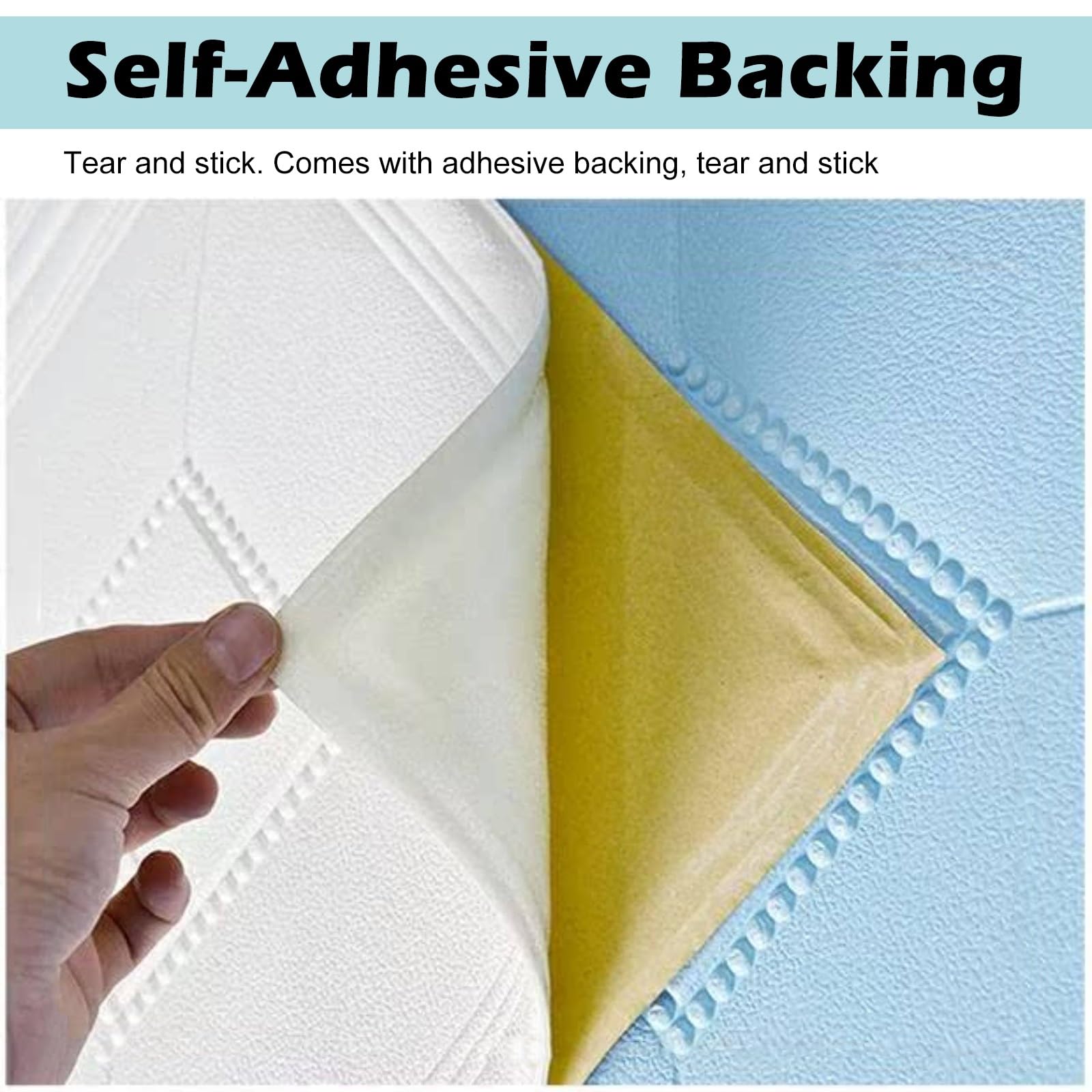 Este Adhesivo de Pared 3D de Espuma Autoadhesivo, Revestimiento Decorativo geométrico para techos de garajes, dormitorios y Tiendas, es un versátil Papel Tapiz para Paredes y techos.