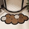 Quadrant Shower Mat, Super Absorbent Diatomite Curved Bath Mat, Non Slip Quick Drying Curved Shower Mat Outside Shower, Easy to Clean,B,48x100cm19x39in