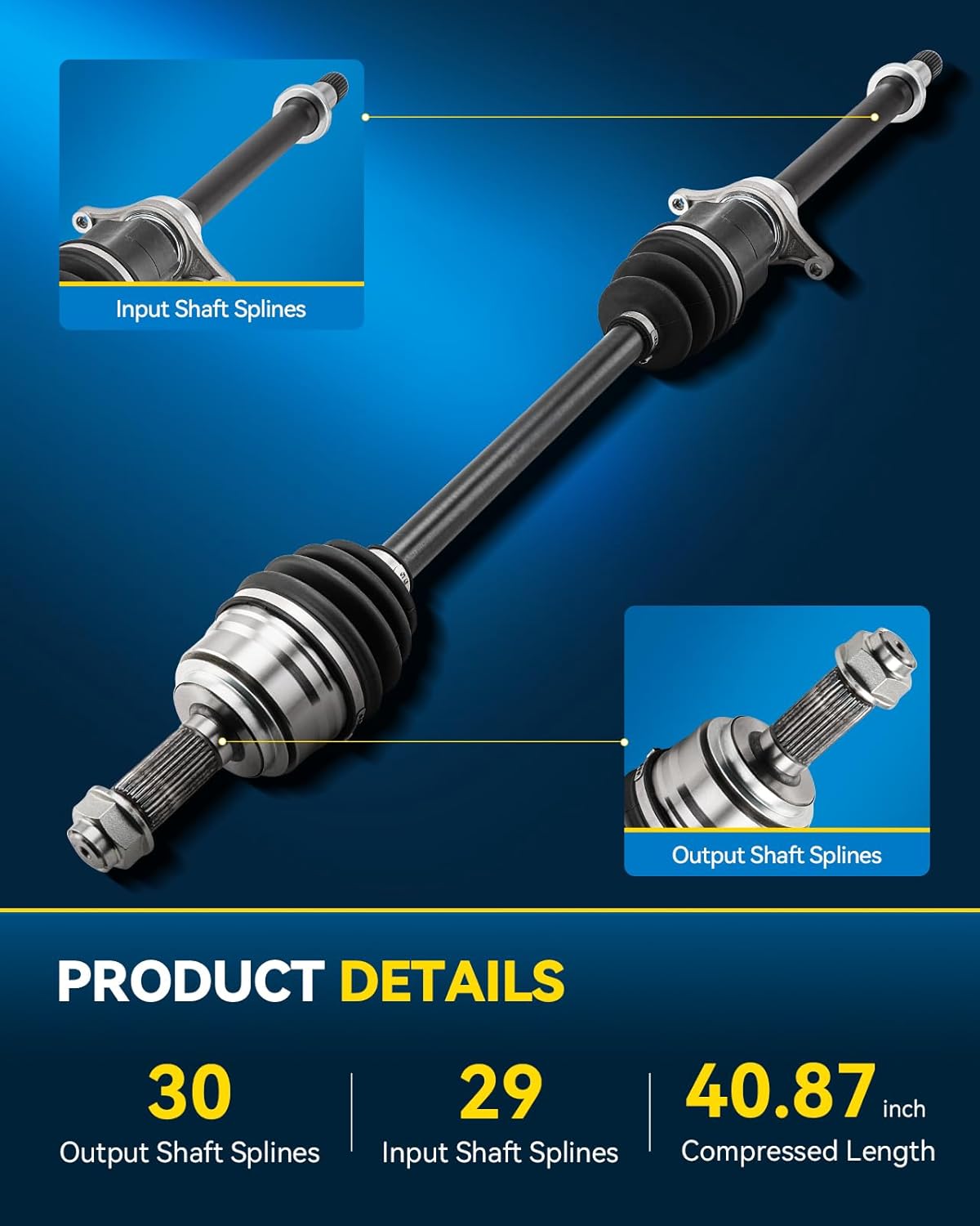 PHILTOP Front Right CV Axle Shaft Assembly Fit for 2011-2013 Odyssey EX/EX-L/LX, 1 PCS CV Axles