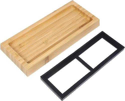 Uonlytech 1 Unidades Base de piedra de afilar de madera Base de piedra de afilar Soporte de almacenamiento Fregadero Estante de almacenamiento