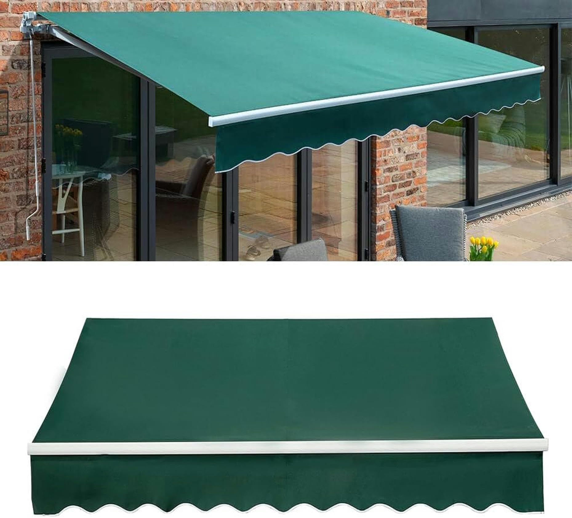 Toldo retráctil de repuesto de poliéster premium de 280g altamente resistente