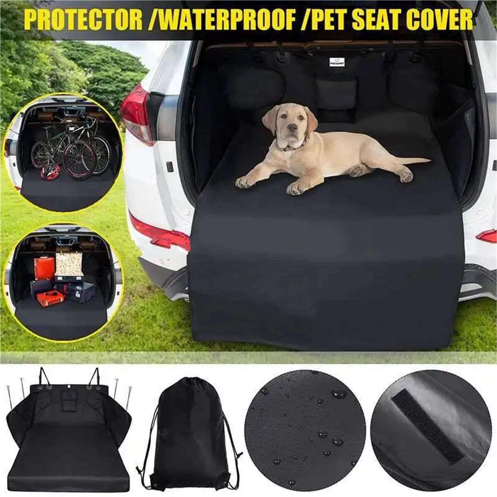 Protector Maletero para Alfombrilla para Maletero de Coche para Perro, Hamaca, Funda para Asiento de Mascota, Impermeable y Resistente a la Suciedad