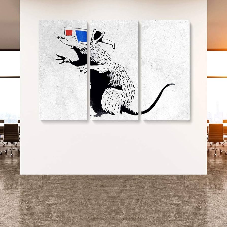 4枚セット（注）バンクシー（banksy）キャンバス/アートキャンバス 新入荷』バンクシー/Banksy キャンバスアートポスター A3サイズ