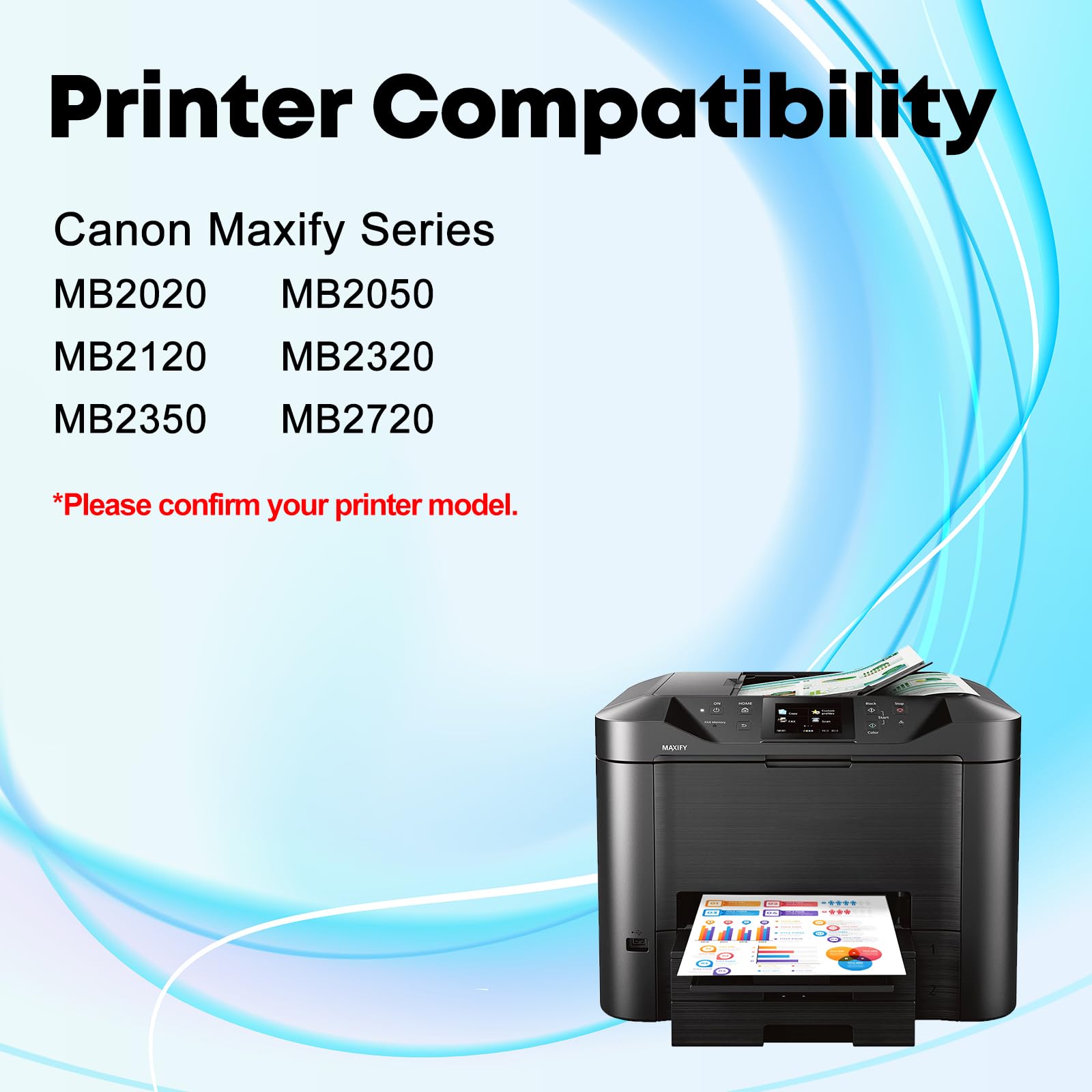 5 Cartucce Inchiostro PGI-1200XL Compatibili Per Canon Maxify MB2020 MB2320 Con Chip