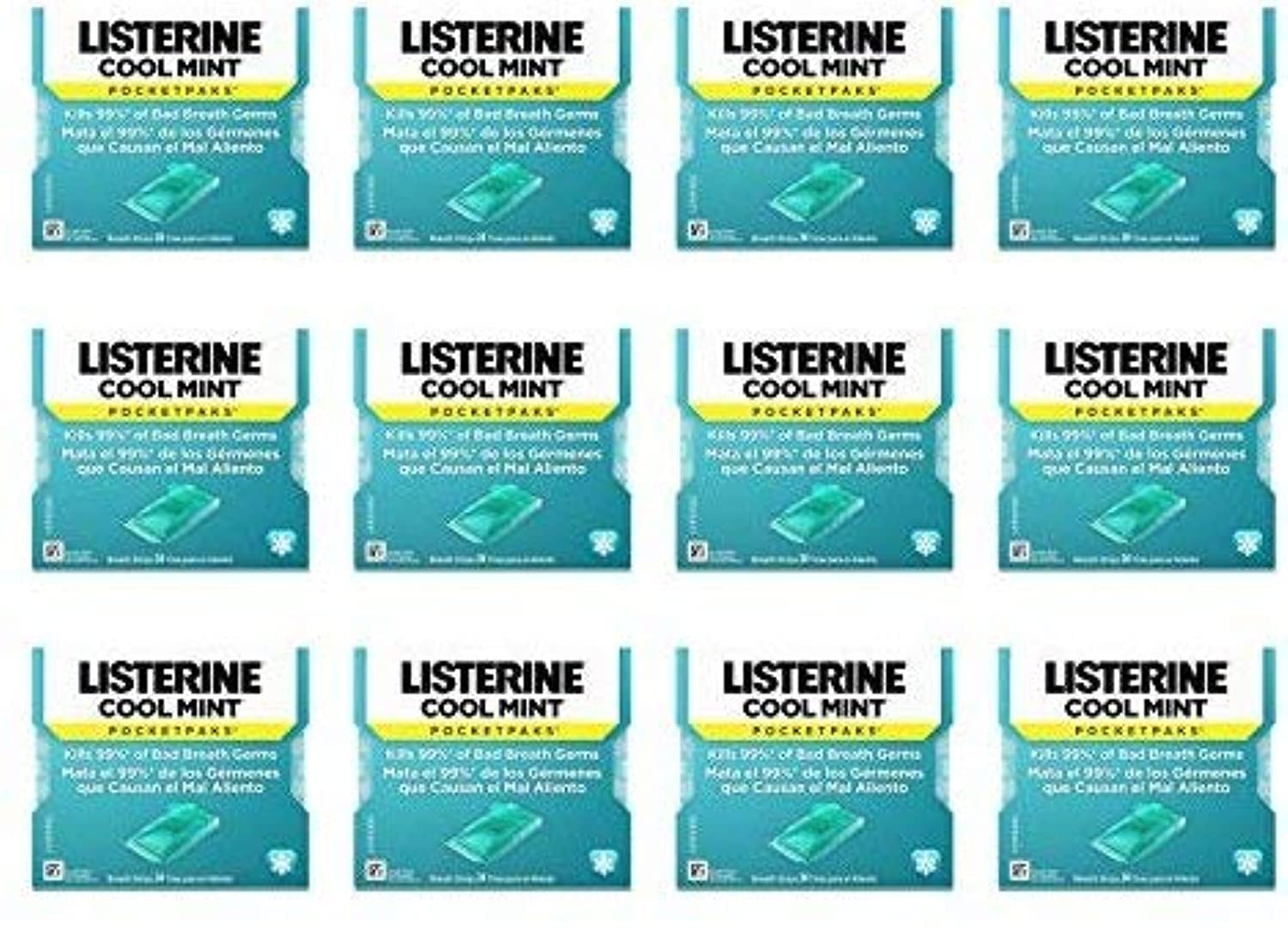Listerine Cool Mint Breath Strips (12 Pieces/24 Strip)