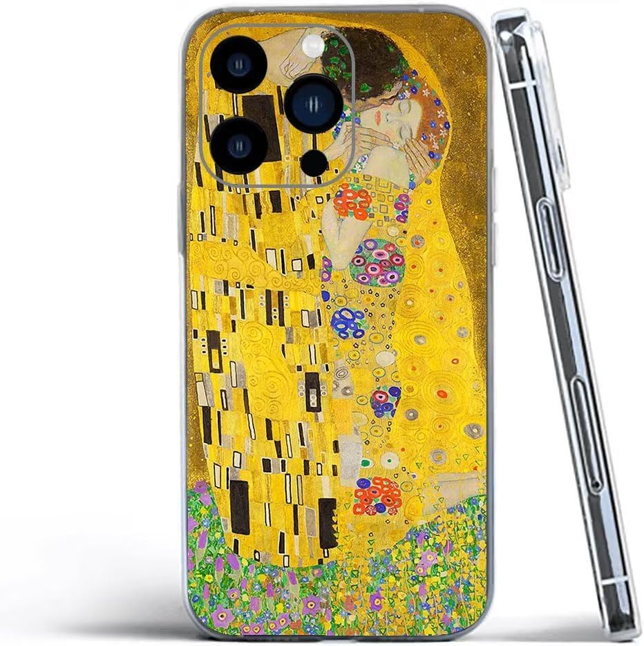 Coque iPhone 13 Pro Max The Kiss Klimt cadeau Saint-Valentin