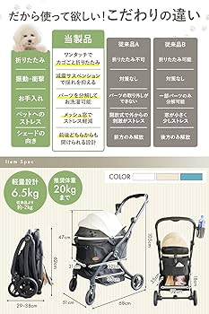 ペットカート AP LAB ワンタッチ式 Amazon.co.jp: 【万博出展ブランド】分離型 ペットカート