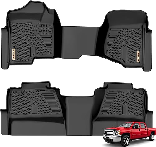 YITAMOTOR Alfombrillas compatibles con Silverado 1500Sierra 1500 2007-2013, SilveradoSierra 25003500 HD 2007-2014, protección para todo tipo de