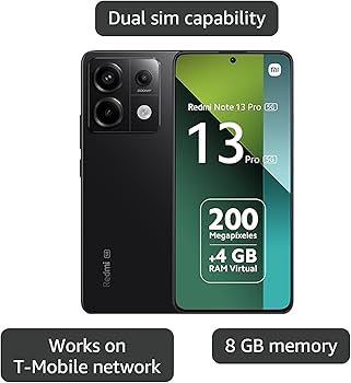Amazon.com: Xiaomi Redmi Note 13 Pro 5G + 4G Lte (for Tmobile Mint Amazon.com: Xiaomi Redmi Note 13 Pro 5G + 4G Lte (for Tmobile Mint