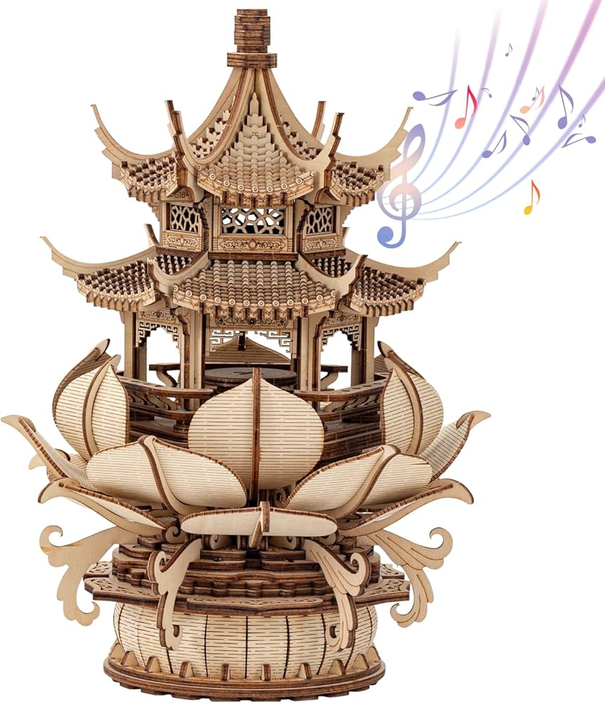 Amazon.com: 3D Puzzles for Adults, Wooden 3D Puzzle Model Lotus