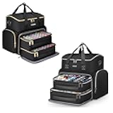 Nail Polish Organizer Holds 70 Bottles & Large Tattoo Travel Case, Waterproof Tattoo Bag