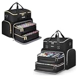 Nail Polish Organizer Holds 70 Bottles & Large Tattoo Travel Case, Waterproof Tattoo Bag