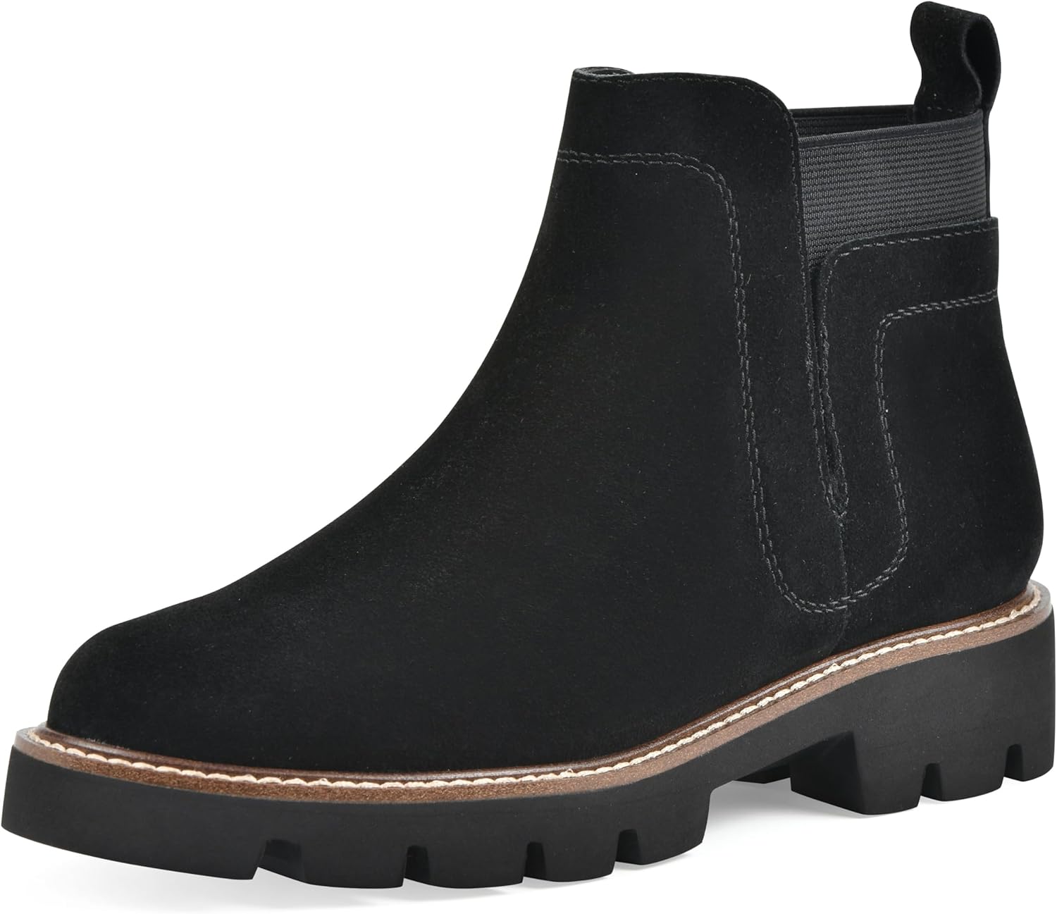 WHITE MOUNTAIN Women's Chelsea Boots - Lug Sole Design