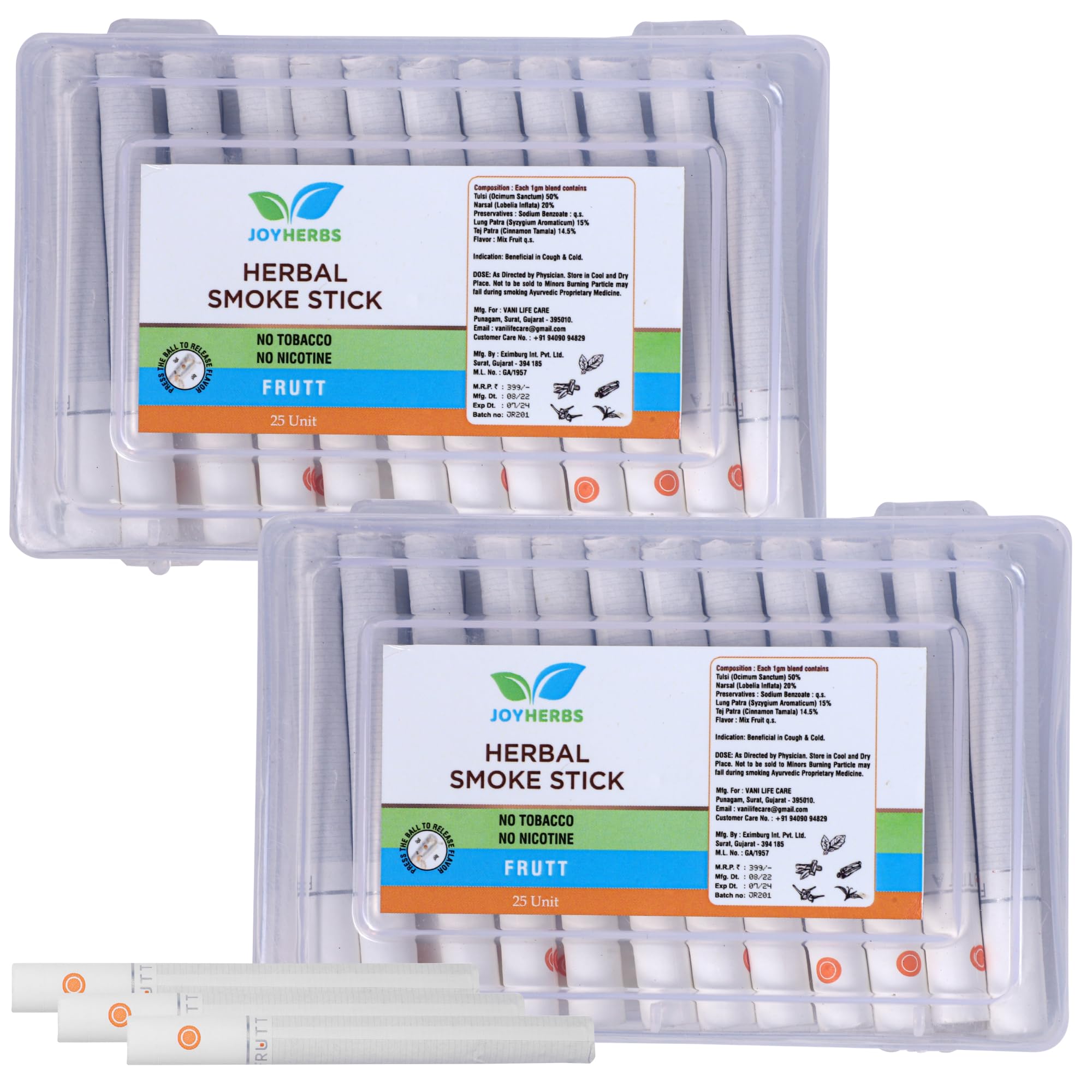 See full amazon price history chart for JOYHERBS Herbals Frutta Flavour Cigarette, Tobacco and Nicotine Free Herbal Smoke Sticks - 2 Packet (50 Sticks) JOYHERBS Herbals Frutta Flavour Cigarette, Tobacco and Nicotine Free Herbal Smoke Sticks - 2 Packet (50 Sticks) (B0CQRLP3HP) Amazon Price History, Amazon Price Tracker