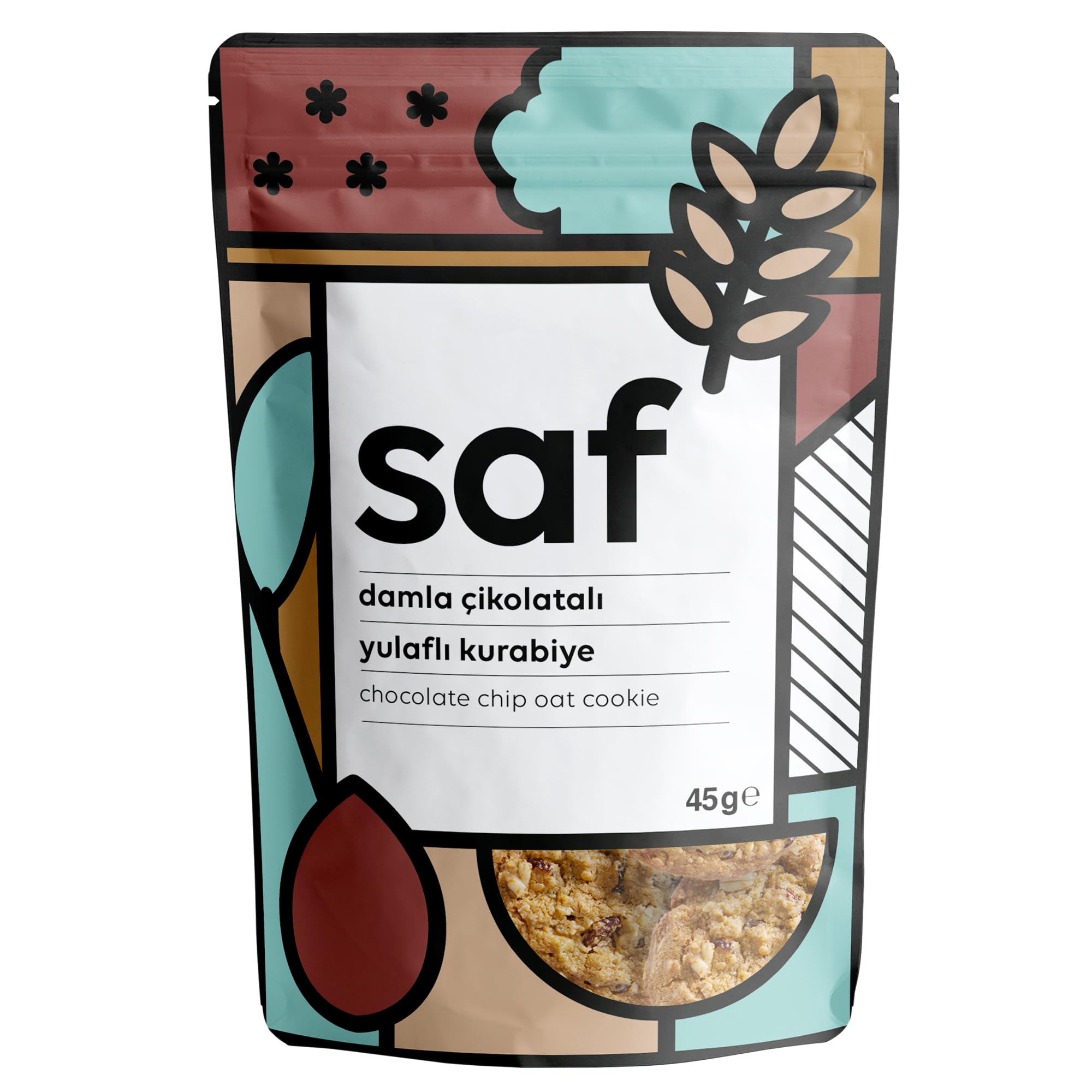 Saf Damla Çikolatalı Yulaflı Kurabiye 45 g