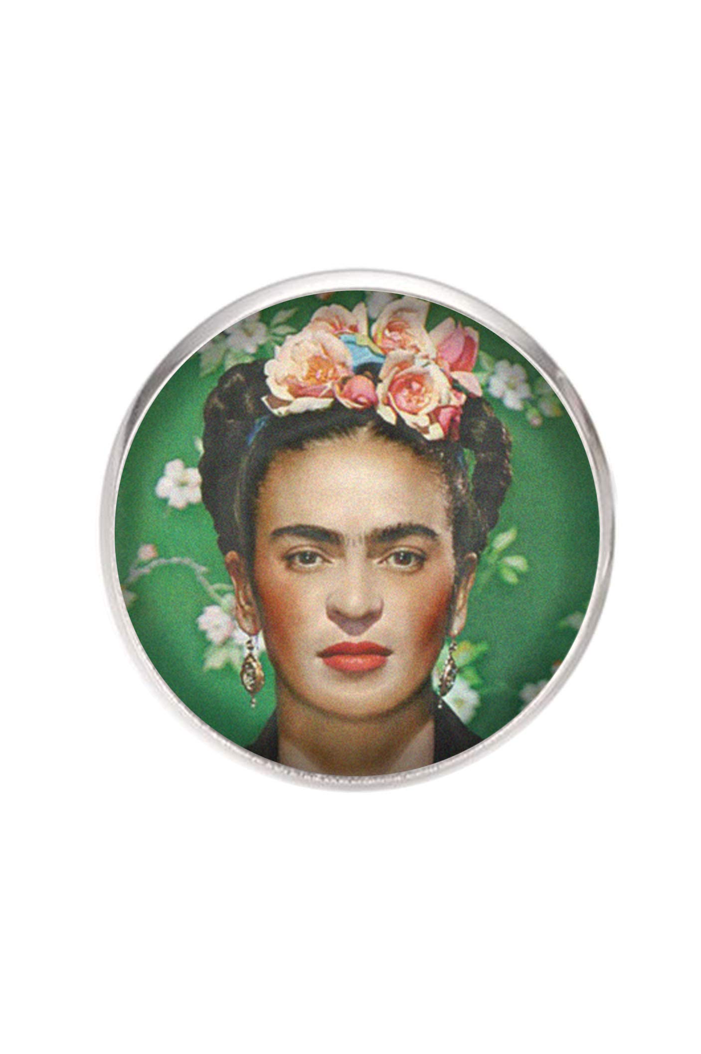 HandmadeStainless steel pin brooch, diameter 25mm, pin 0.7mm, handmade illustration Icon Feminist