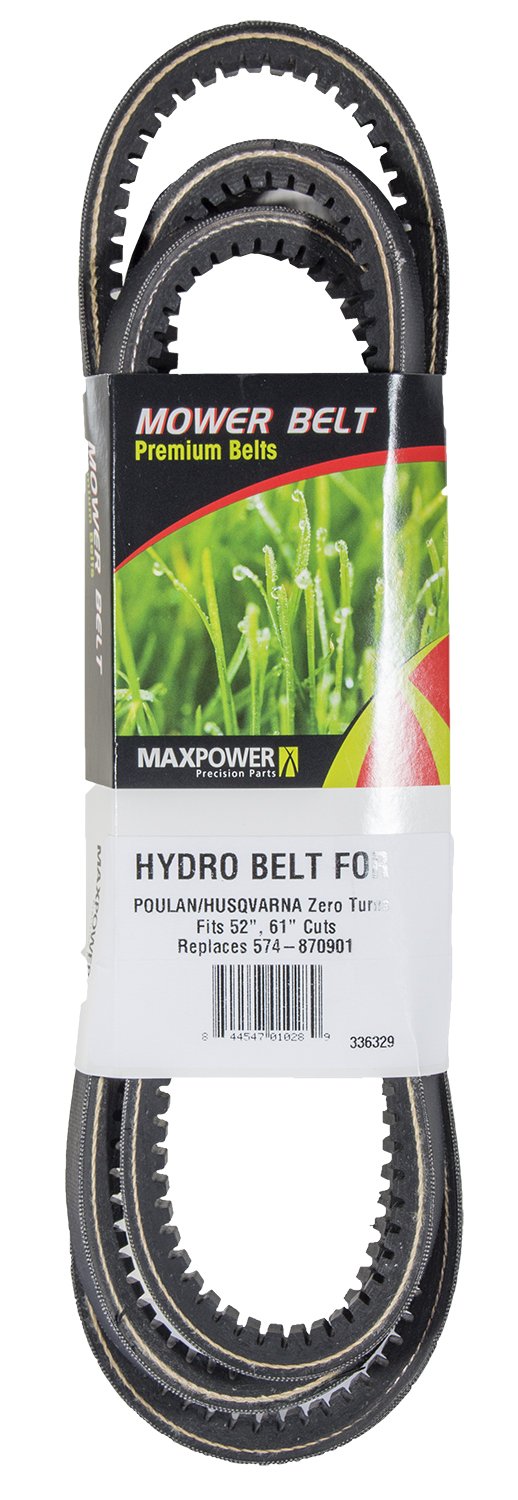 Maxpower Courroie Hydro 336329 pour Husqvarna, Poulan, Craftsman remplace 574-870901, 870901