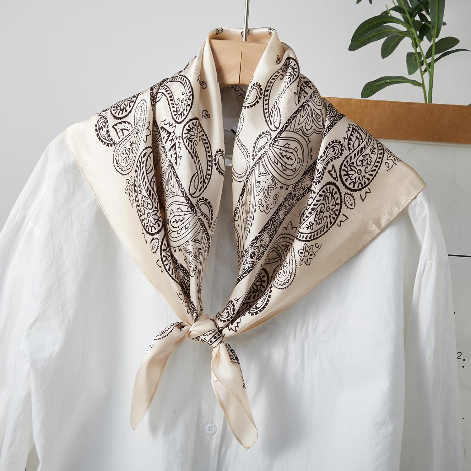 100% Mulberry Silk Square Scarf 27''x27'' Neck Scarf Hair Scarf Headscarf Bandanas for Women - Image 6