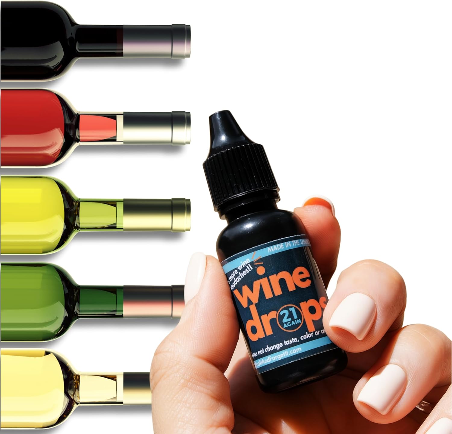 21 AGAIN Wine Drops | Sulfite and Tannin Neutralizer | Lab-Tested | Treats 50-100 Glasses | Made in The USA | Two-Pack
