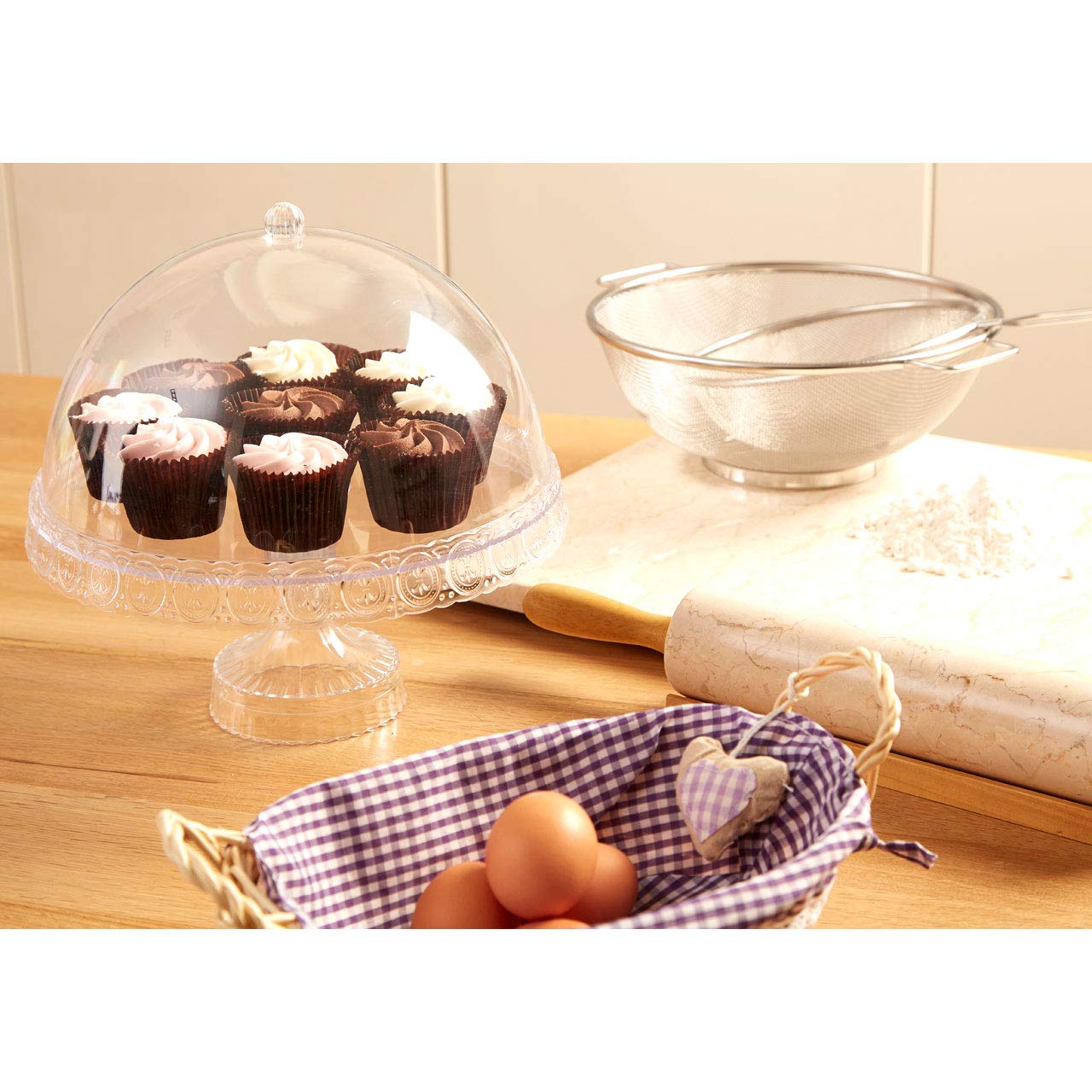 Premier Housewares - Présentoir à Gâteau avec Dôme Transparent (Import Grande Bretagne)