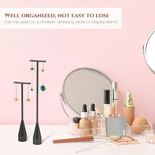 Miniatura 4 de Wesiti Paquete de 6 soportes de metal para aretes en T, soporte de exhibición al por menor, soporte de exhibición de aretes en T, soporte de joyería