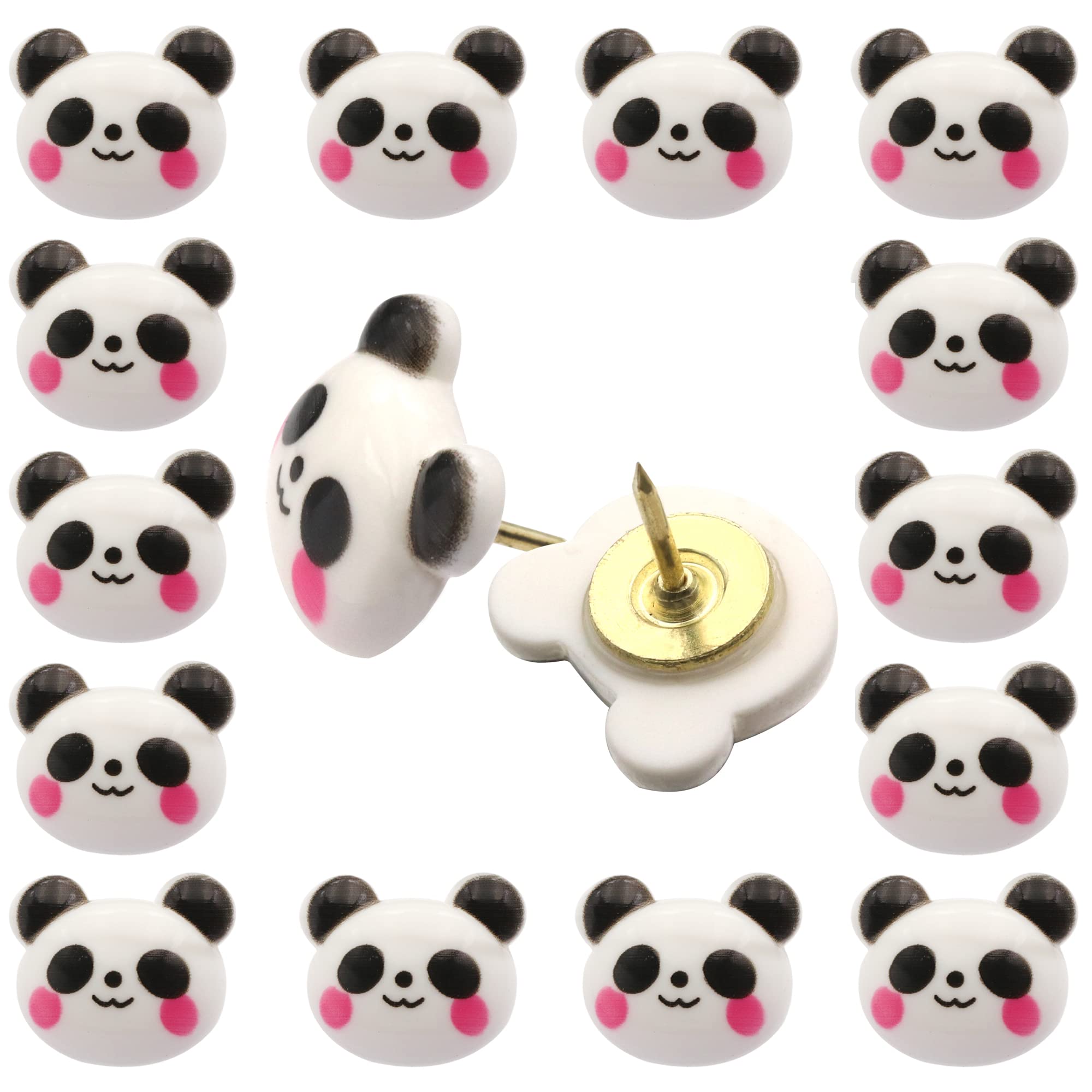 Creative Cute Panda Shaped Decorative Drawing Pins Pushpins Thumbtacks 20PCS