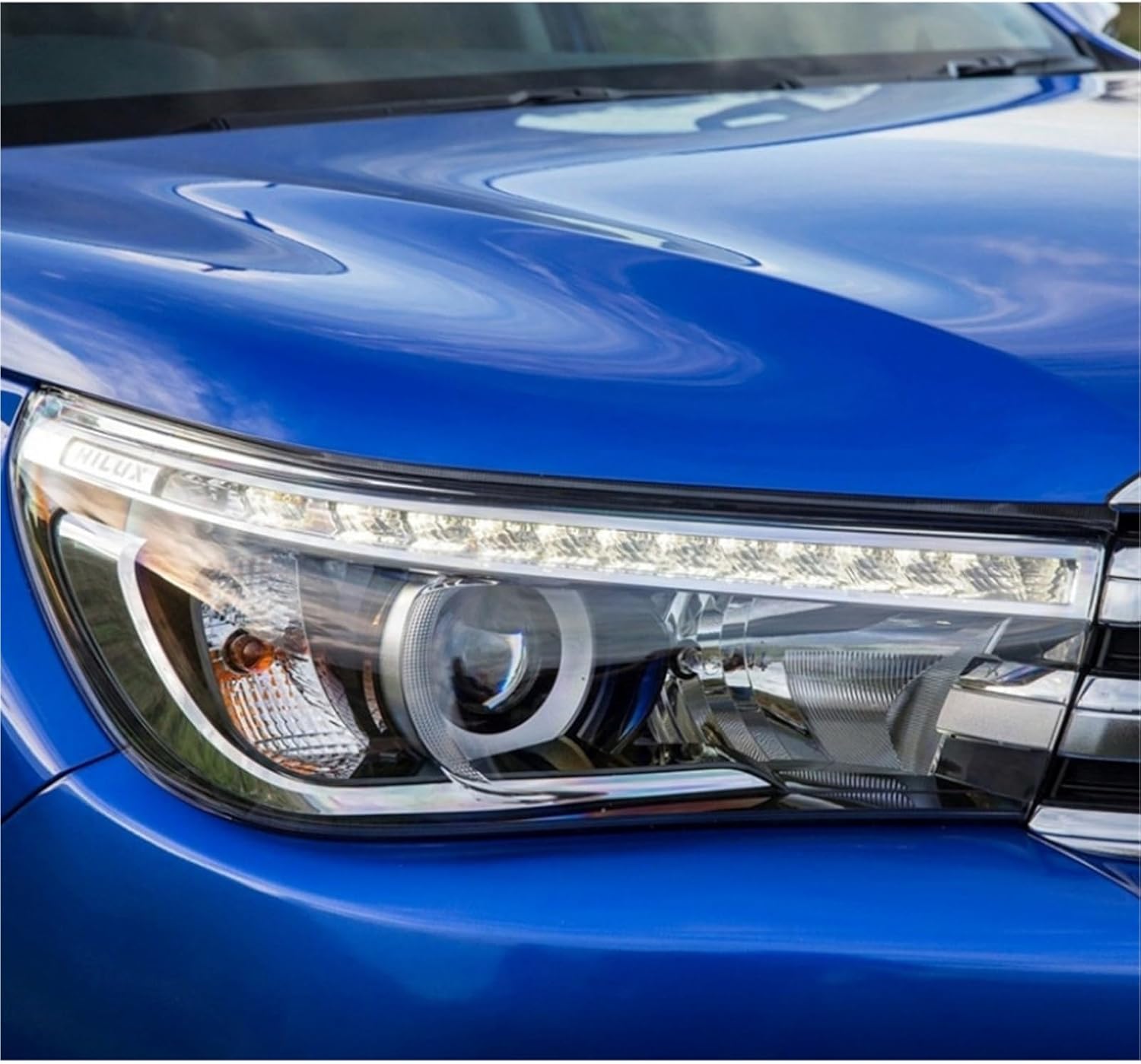 Compatible for Toyota Hilux 2015-2019 Auto Front Headlight Cover Headlamp Transparent Lampshade Lampcover Car HeadLamp Glass Lens Shell(2Pcs Left and Right)