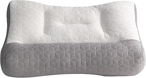 Almohada cervical cervical para dormir, almohada ergonómica de contorno de 17.7 x 27.6 in, almohadas de apoyo para el cuello de cama para aliviar el