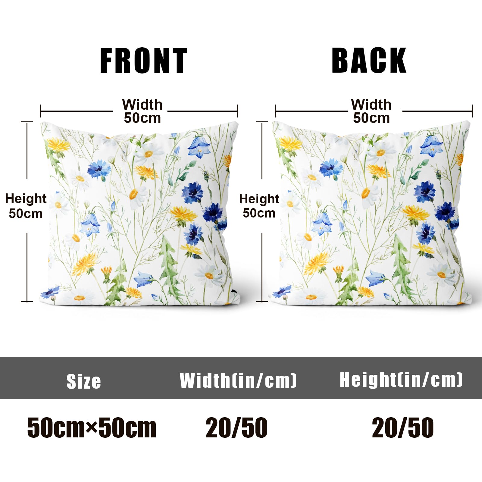 XPHZZL Cushion Covers Set of 2 Pack 50 x 50 cm - Image 2