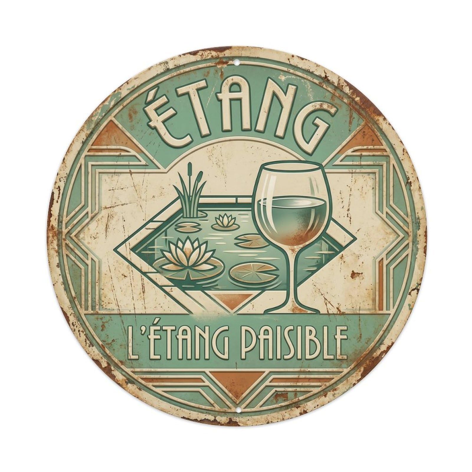 Pond Humorous Gathering Pond Metal Tin Sign