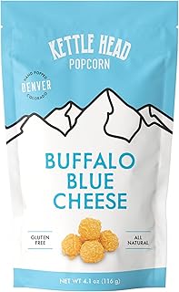 Buffalo Blue Cheese, 4.1 oz – Gourmet Spicy Cheesy Popcorn Snack, Bold Buffalo Flavor, Small Batch Popped Corn