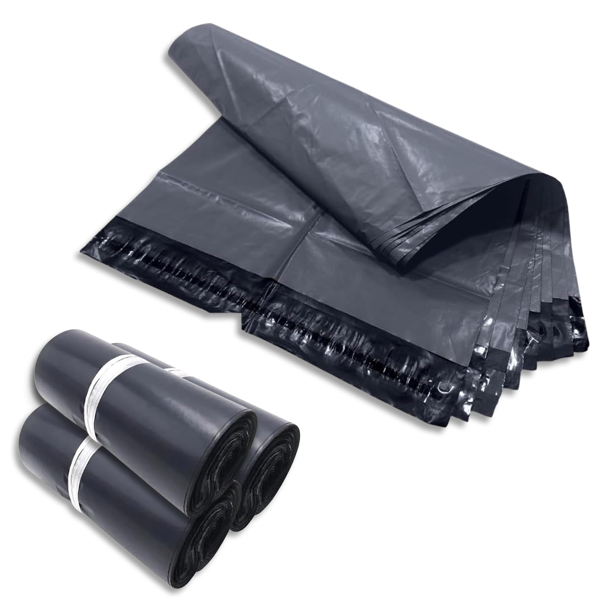 TB1 Products 16x21 Grey Mailing Bags Pack of 200 | Plastic Shipping Envelopes with Self Seal Strip | Unpadded Poly Mailers for General Purpose Packaging of Flat and Lightweight Items