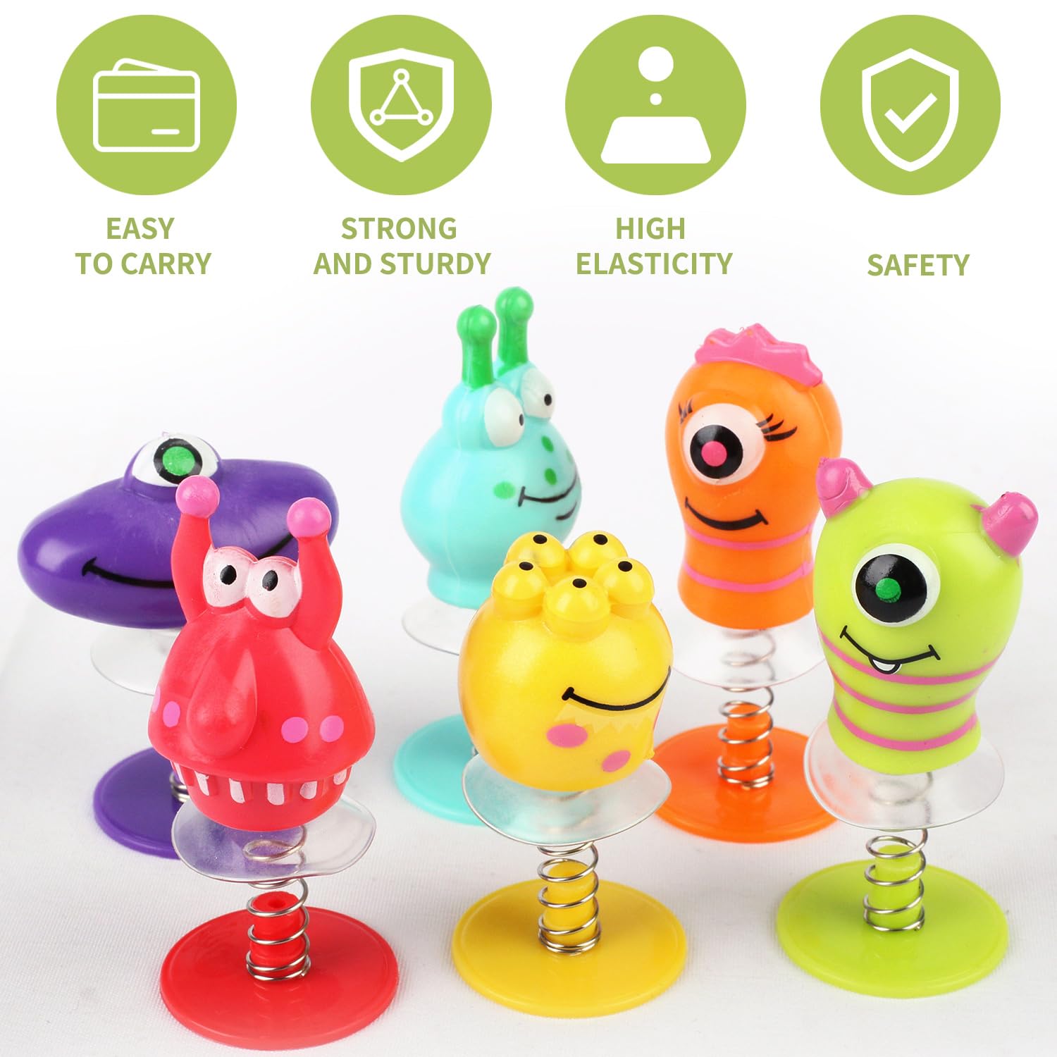 AMFUN 36 Monstres Sauteurs - Jouet Ressort Cadeau Enfants