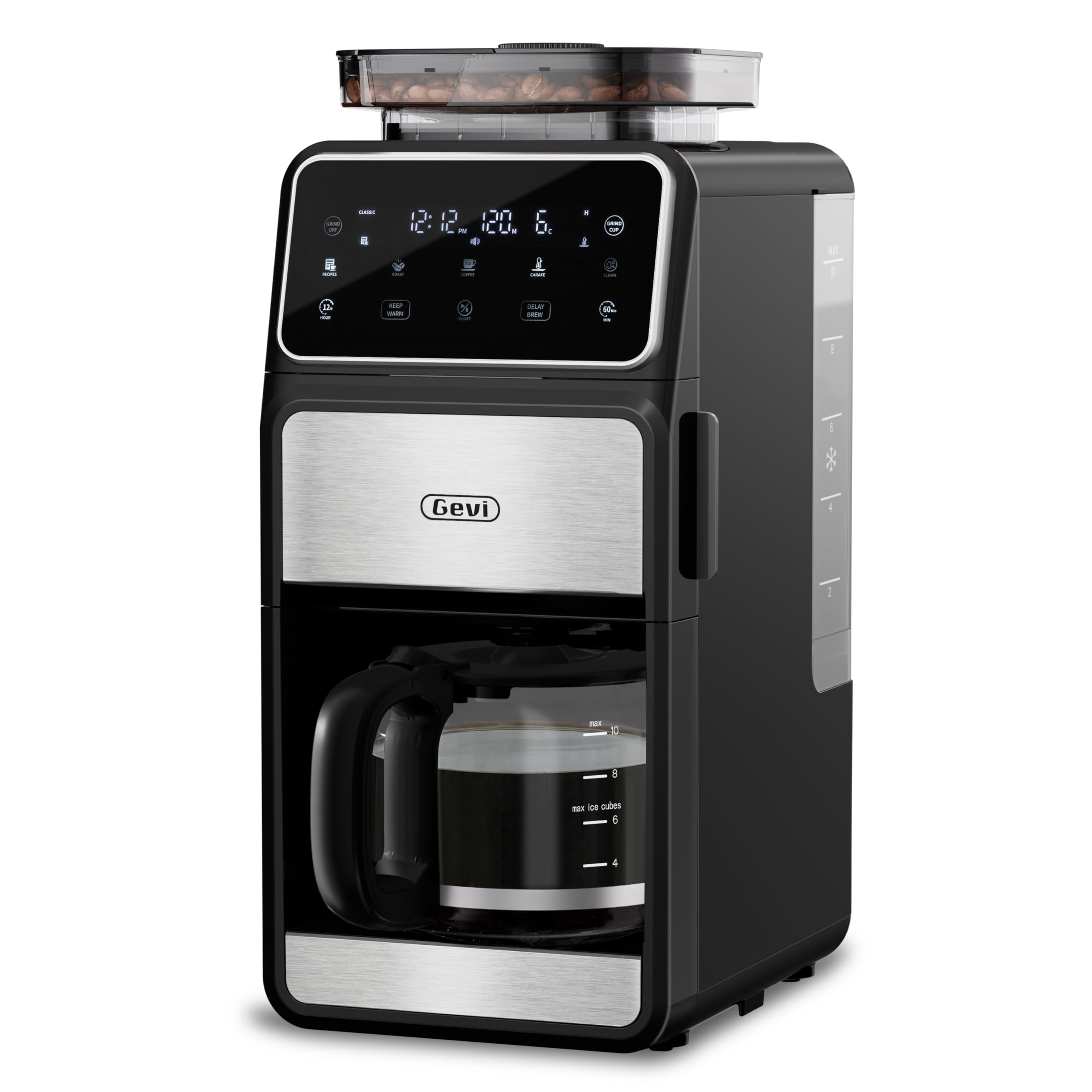 Gevi 10 Cup Drip Coffee Maker with Built-in Grinder