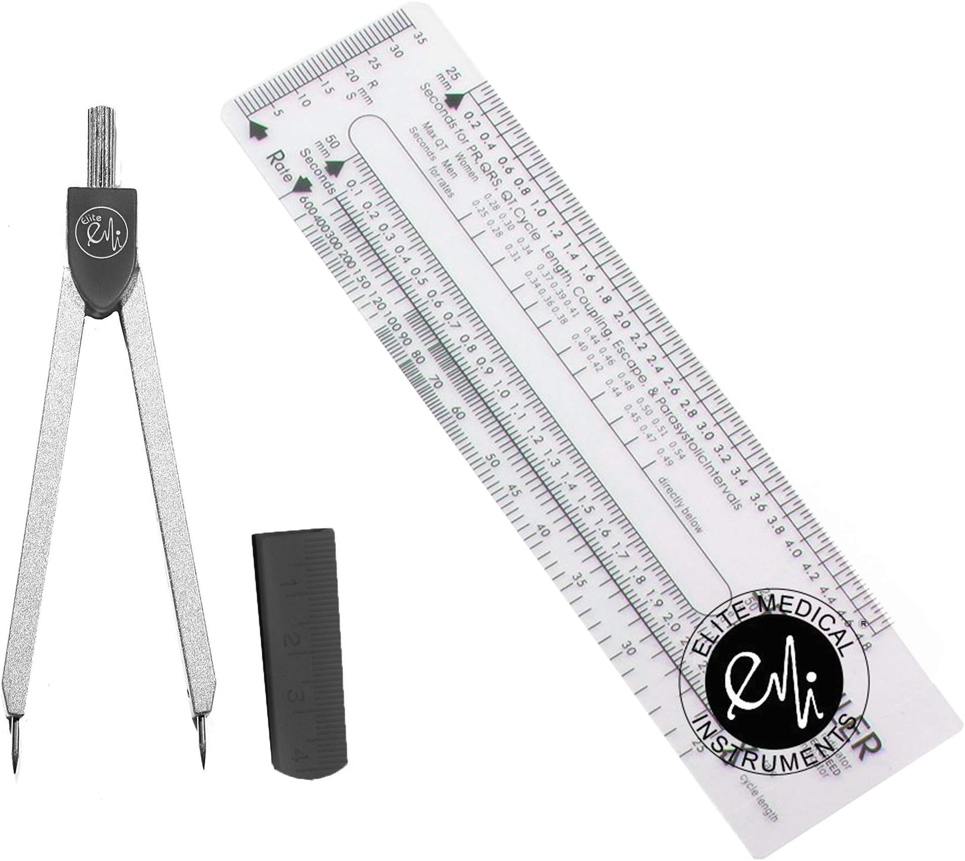 Amazon.com: EMI Basix EKG Caliper and EKG Ruler Combination Set EKR-203 ...