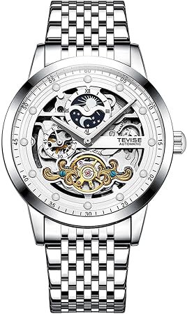 JTTM Orologi, Orologi da Uomo Meccanico A Carica Manuale Scheletrato  Business Orologio Classico Steampunk in Acciaio Inossidabile di Moda,Bianca  : Amazon.it: Sport e tempo libero