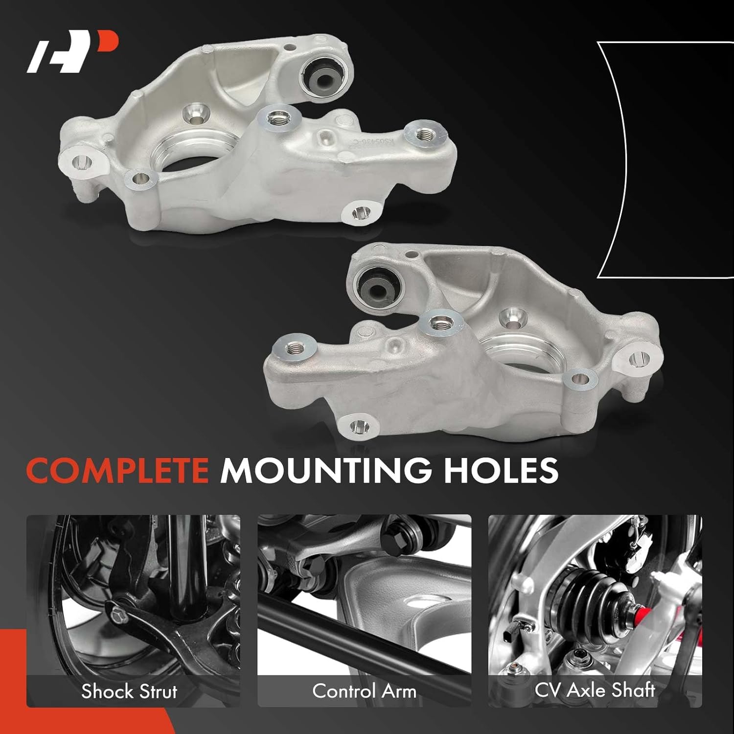 A-Premium Set of 2 Rear Suspension Steering Knuckle Compatible with Volkswagen Tiguan 2017-2021, Tiguan Limited 2018 & Audi Q3 2019-2021