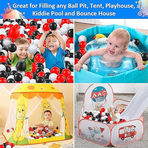 Miniatura 2 de Bolas de plástico para hogueras de bolas sin ftalatos sin BPA, 100 unidades de 2.2 pulgadas, juego para niños pequeños para jugar tienda de campaña