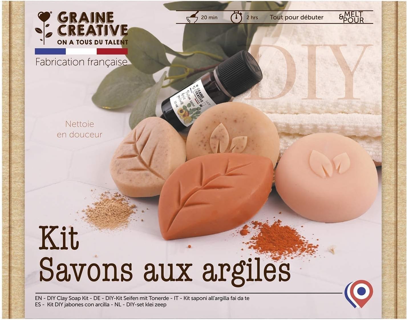Graine Créative Coffret DIY savons aux argiles