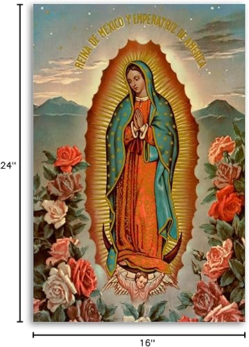 Miniatura 8 de SUPERYUFENG Póster artístico de la Virgen de Guadalupe de la Virgen María y arte de pared, póster moderno para decoración de dormitorio familiar, 16