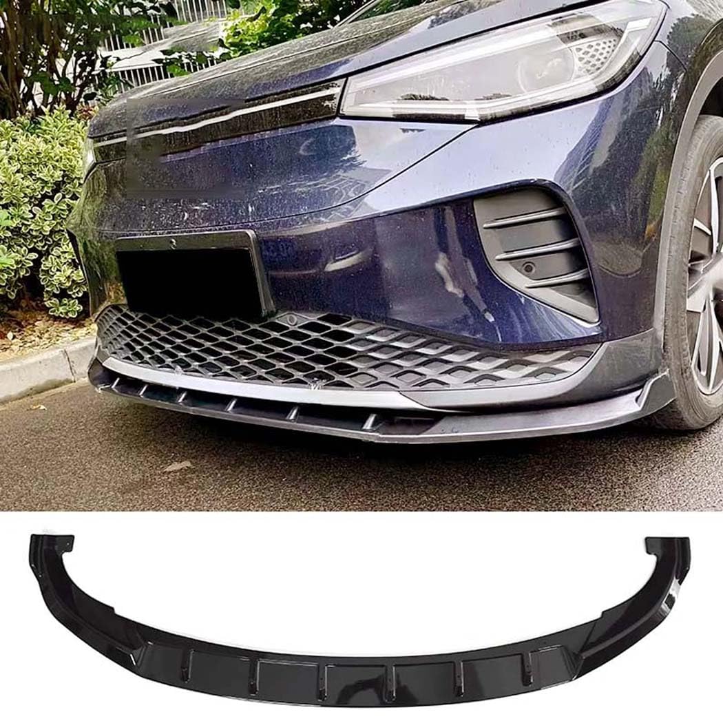 Lèvre de Pare-Chocs Avant pour VW ID4 2021-2024 WUURAA Spoiler Noir Noir