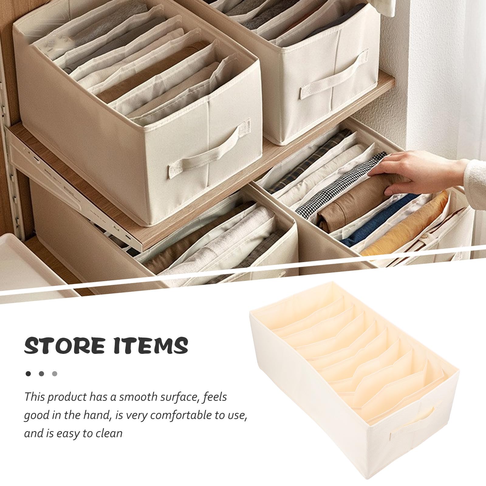 Organizador de Armario 25x9x7 Pulgadas Divisor de Cajones para Ropa Interior y Jeans Almacenaje Funcional para Armarios