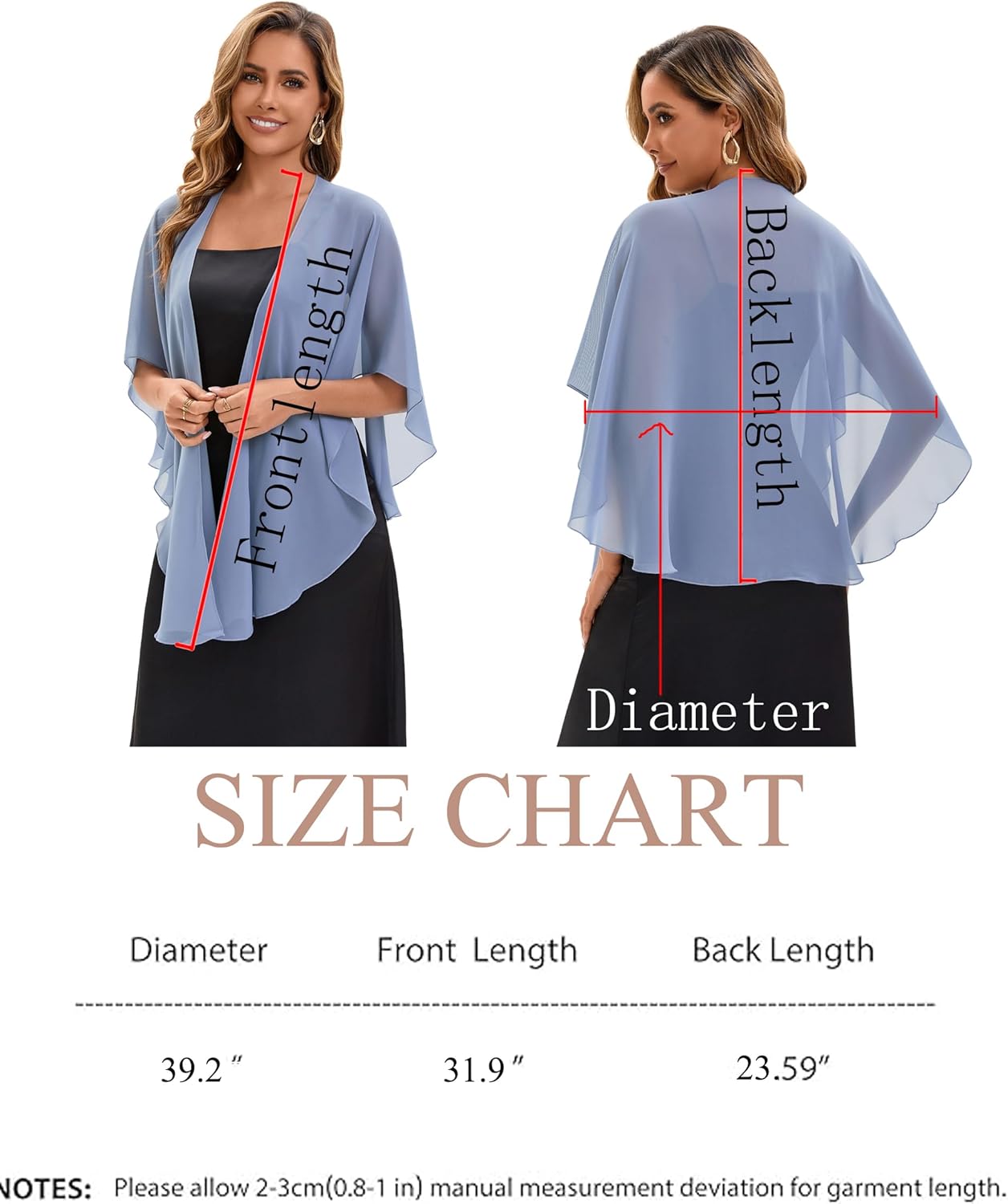 Baoqiya Chiffon Shawl Evening Scarf Shawls and Wraps for Women Wedding Party Bridal Scarves Cover Ups - Image 6