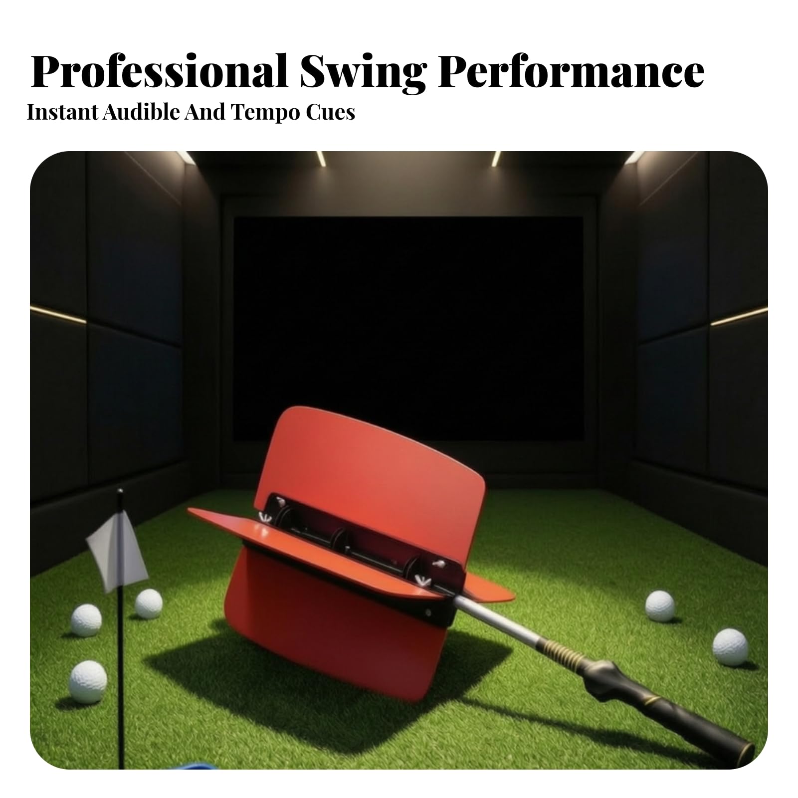 Golfschwungtrainer mit Luftwiderstand Und Ergonomischem Griff für Sicheres Halten Und Flüssige Bewegung für Golfer Und Sportler Robustes Material für, Orange
