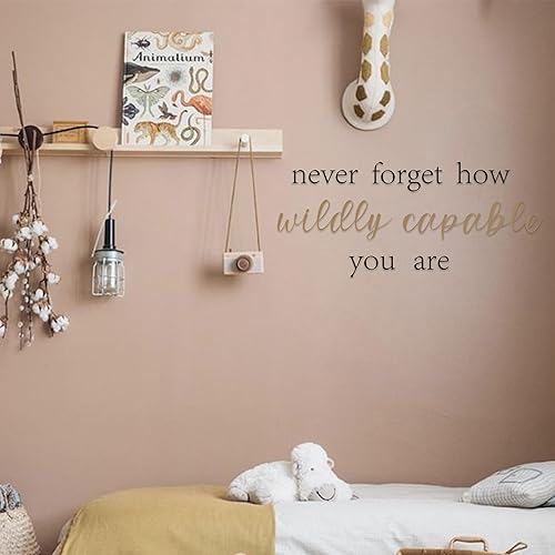 Miniatura 5 de Never Forget How Wildly Capable You are - Calcomanía de pared motivacional, con cita positiva, calcomanía de espejo, inspirador para el aula (Never