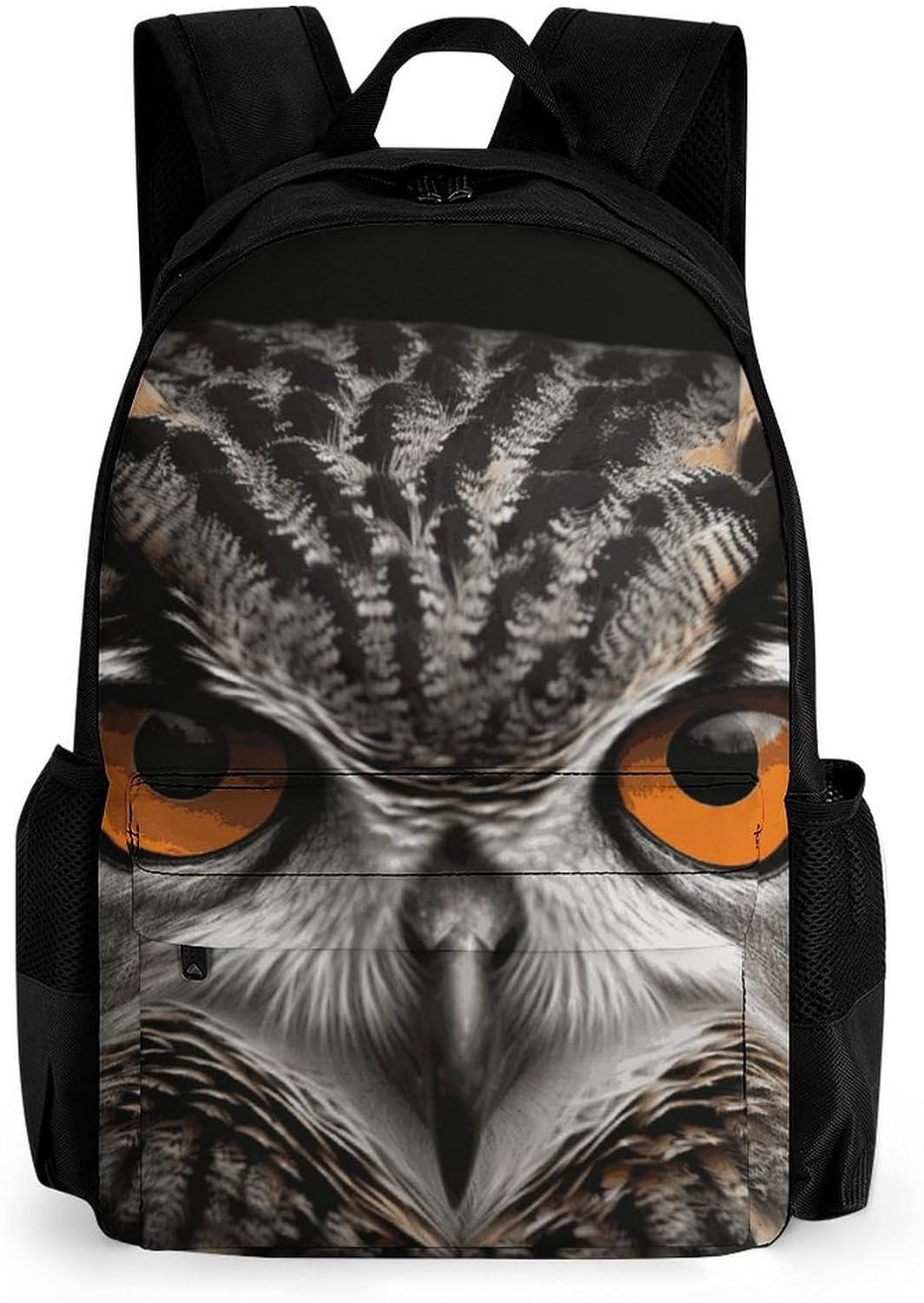 Portable Owl Eyes Backpack with Front & Side Pockets