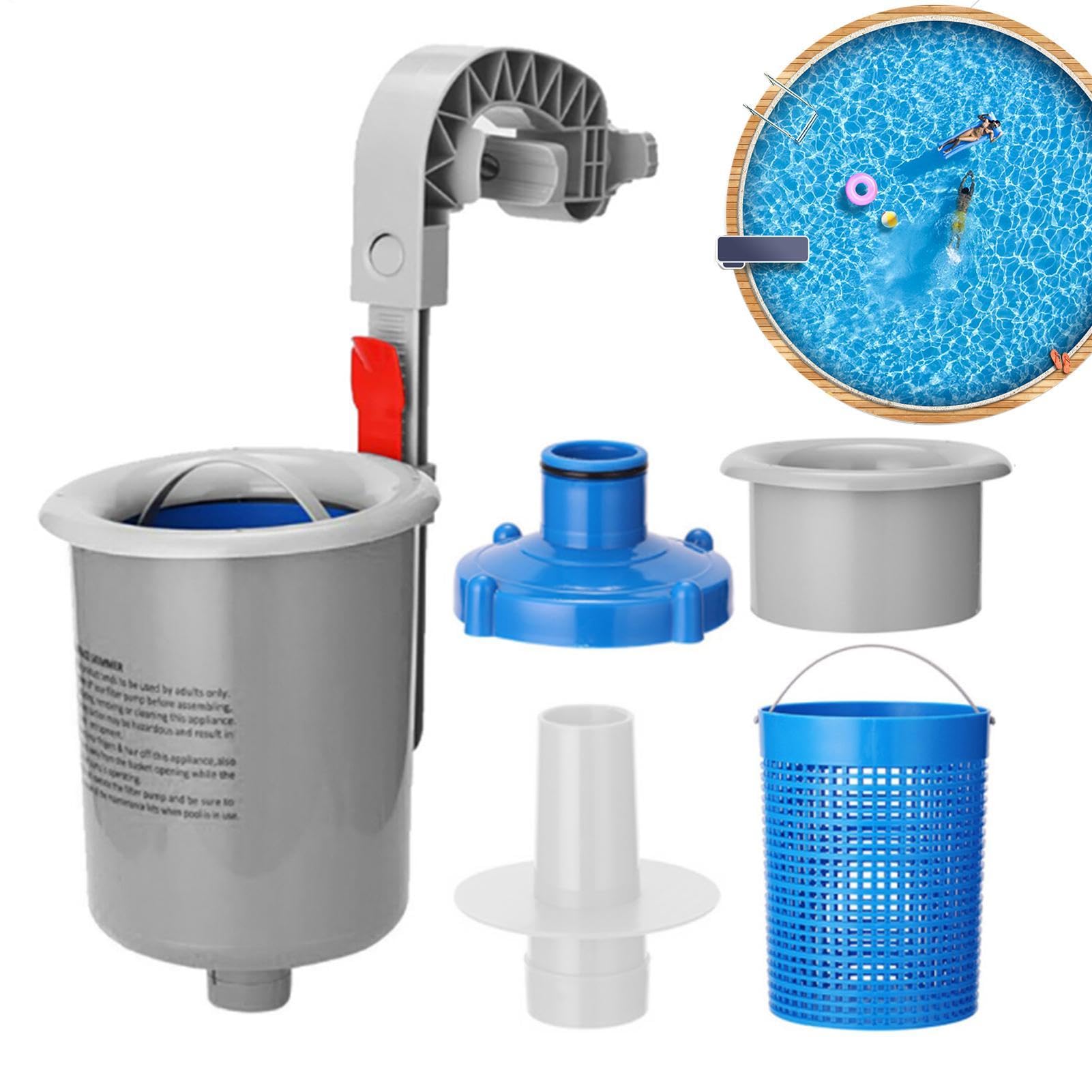 Skimmer Galleggiante per Piscina Pulizia Automatica Per Uso Intensivo | Kit Skimmer per Manutenzione Piscina Pulizia Per Esterno Giardino Cortile E Terrazza Casa Hotel Appartamento